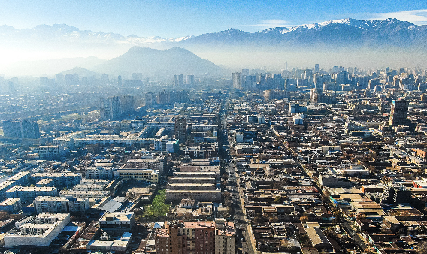 Vista panorámica del proyecto Vistanova II en Santiago Centro